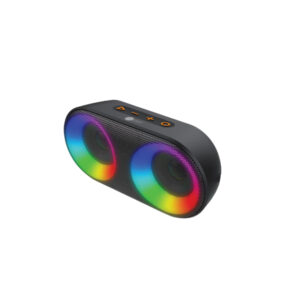 AFRA Bluetooth Speaker, 10 Watts, Black, Plastic Body, Ultra Bass, 3.8-Hour Playtime, LED RGB Lighting, AF-0010BSBK, IPX4 Water Resistance, 2 Years Warranty