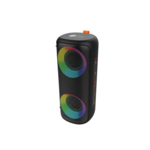 AFRA Bluetooth Speaker, 12 Watts, Black, Plastic Body, Ultra Bass, RGB Light Show, IPX4 Waterproof, 3.7V/3000mAh Rechargeable Battery, AF-0012BSBK, 2 Years Warranty