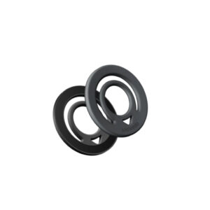 Moxedo Jello-Mag Dual Sided Magnetic Ring Holder, Silicone Magsafe Compatible, Metal Ring Plate for Androids, Smartphones (Dark Gray)