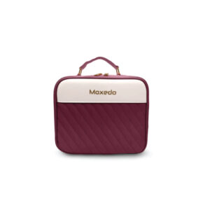 Moxedo 2 in 1 Portable Make-up Bag Organizer with Built-in LED Lighting Mirror 3 Color Brightness ( Maroon)