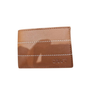 Leather Mens Craft Small Wallet With Folding Card Holder Button Type Multicolor -8205