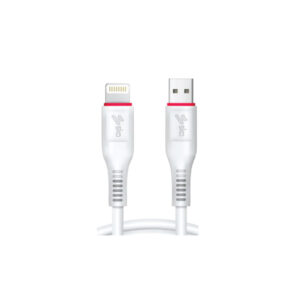 SKA Energy Line-III CC4900 USB-A to Lightning Cable 1.5M White – 18W Fast Charge & Sync, Durable TPE Silicone, 10,000+ Bend-Tested, CE RoHS FCC