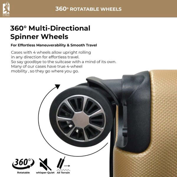 EAGLE EXPRESS EXPEDITION ABS HARD TROLLEY GOLD (EE-AHT-112)