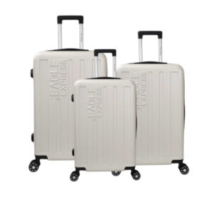 EAGLE EXPRESS Venture Stylish Checked Trolley Bag | White (EE-AHT-131)