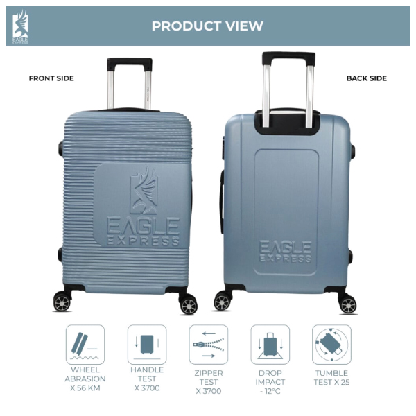 EAGLE EXPRESS HORIZONE ABS HARD TROLLEY 28 inch ICE BLUE (EE-AHT-126)