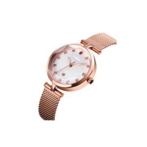 AFRA REGINA LADIES WATCH ROSE GOLD CASE WHITE DIAL ROSEGOLD MESH BRACELET